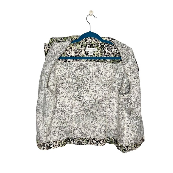 Christopher & Banks Linen Blend Trellis Print Lightweight Jacket - Picture 12 of 13